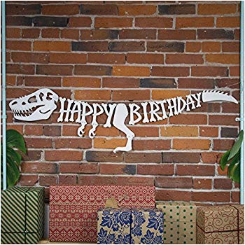 Happy Birthday T Rex Banner Amazon Com 3d Dinosaur Happy Birthday Banner Dinosaur