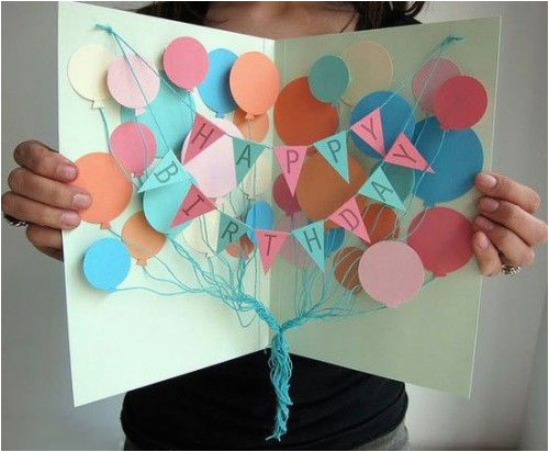 Homemade Happy Birthday Banner Ideas How to Diy Creative Happy Birthday Banner and Balloon Card