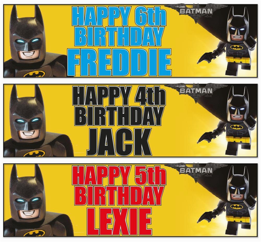 Lego Batman Happy Birthday Banner 2 Personalised 36 Quot X 11 Quot Lego Batman Birthday Banners Any