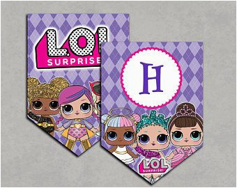 Lol Doll Happy Birthday Banner Lol Surprise Dolls Inspired Banner Printable Birthday Diy