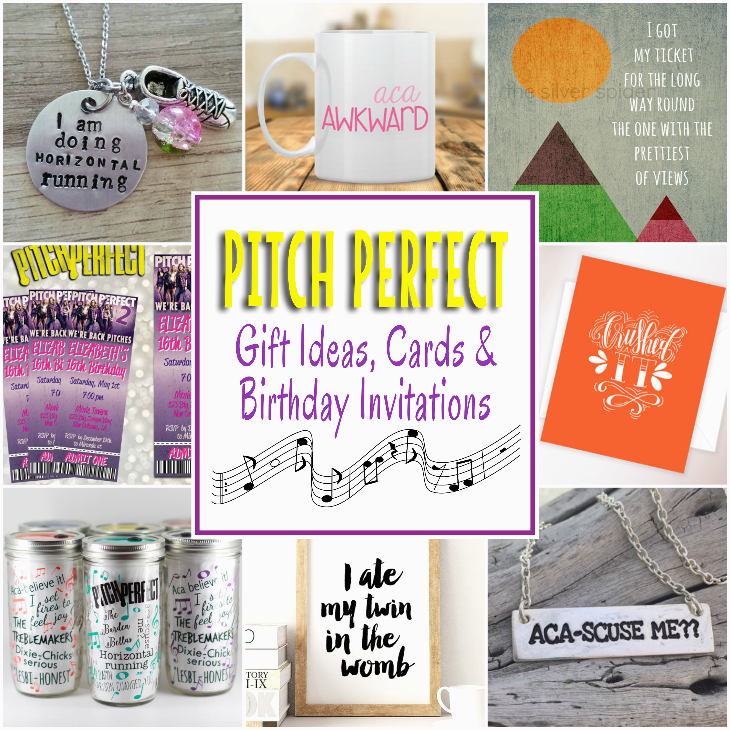 Perfect Birthday Present for Him Pitch Perfect Gifts Cards and Birthday Party Invitations