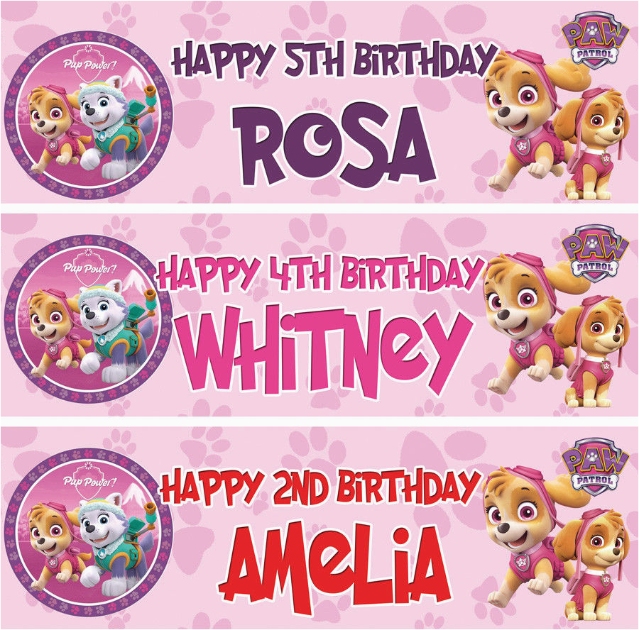 Personalised Happy Birthday Banners Uk 2 X Personalised Birthday Banner Party Paw Patrol Girls Personalised Happy Birthday Banners Uk 2 X Personalised Birthday Banner Party Paw Patrol Girls