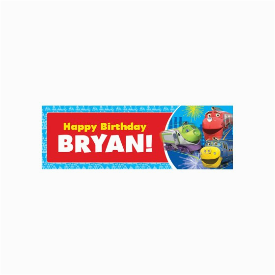 Personalized Happy Birthday Banner Walmart Personalized Chuggington Happy Birthday Banner Walmart Com