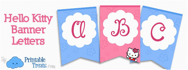 Printable Happy Birthday Banner Hello Kitty Hello Kitty Banner Letters Printable Treats Com