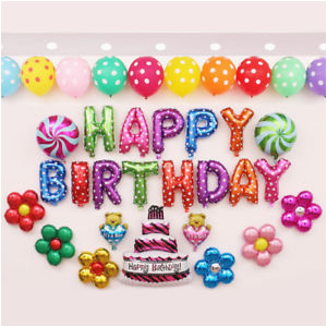 Self Inflating Happy Birthday Banner Card Factory Child Happy Birthday Balloon Set Baby Kids Letters Foil