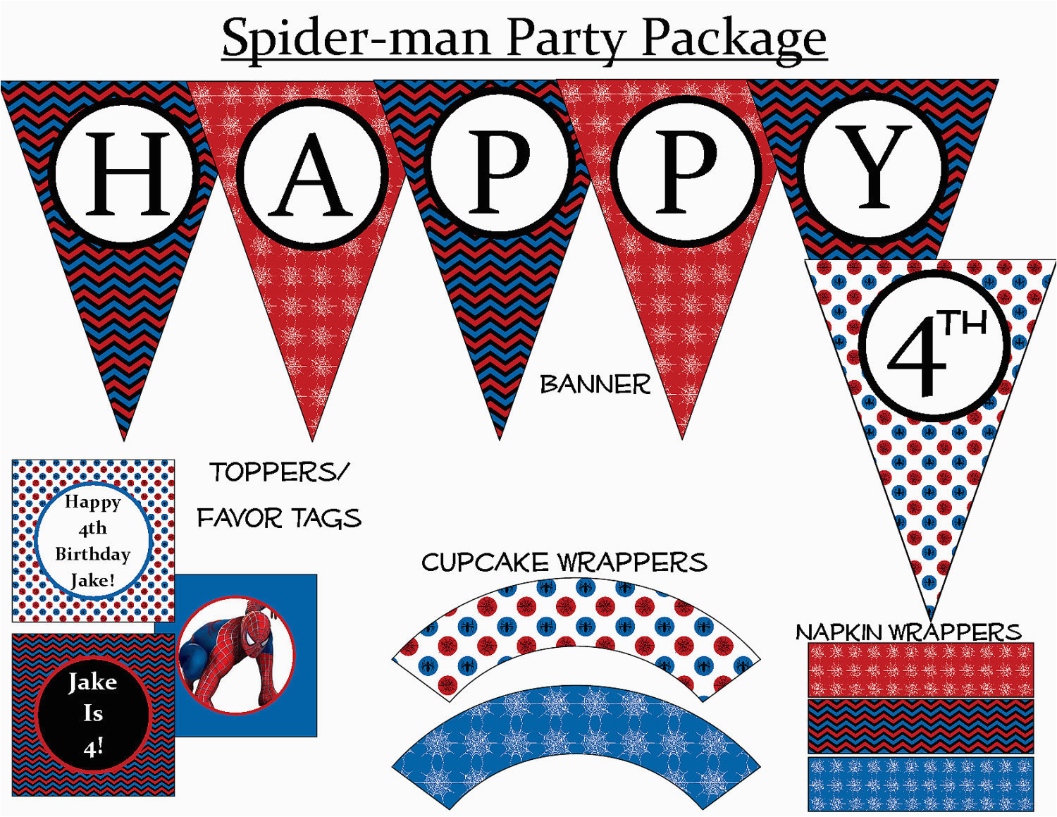 Spiderman Happy Birthday Banner Printable Free Chandeliers Pendant Lights