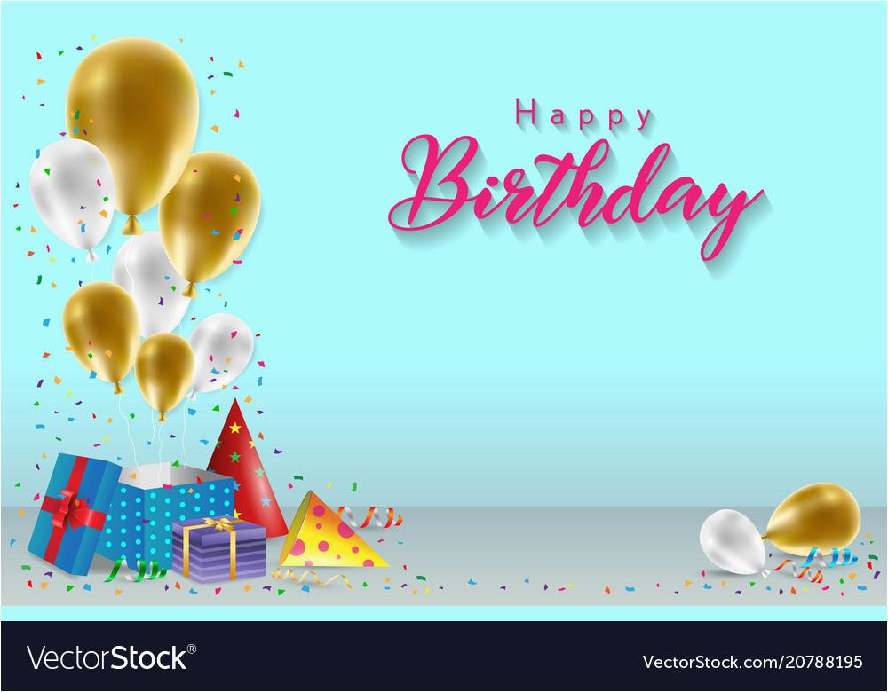 Wish Wallpapers Happy Birthday Banner Happy Birthday Background Template Royalty Free Vector Image