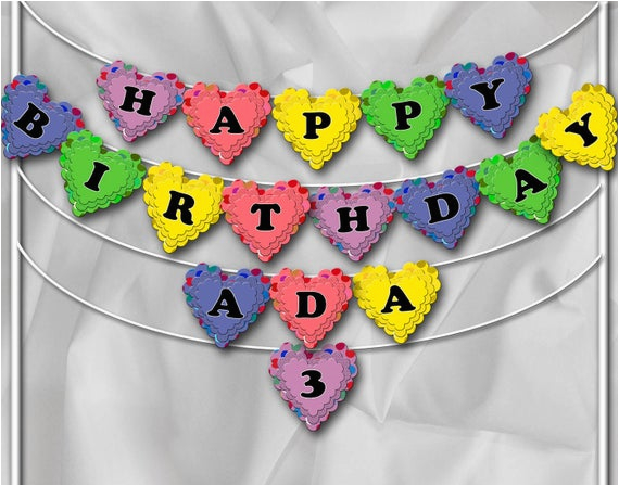 Yellow and White Happy Birthday Banner Items Similar to Diy Printable Happy Birthday Banner