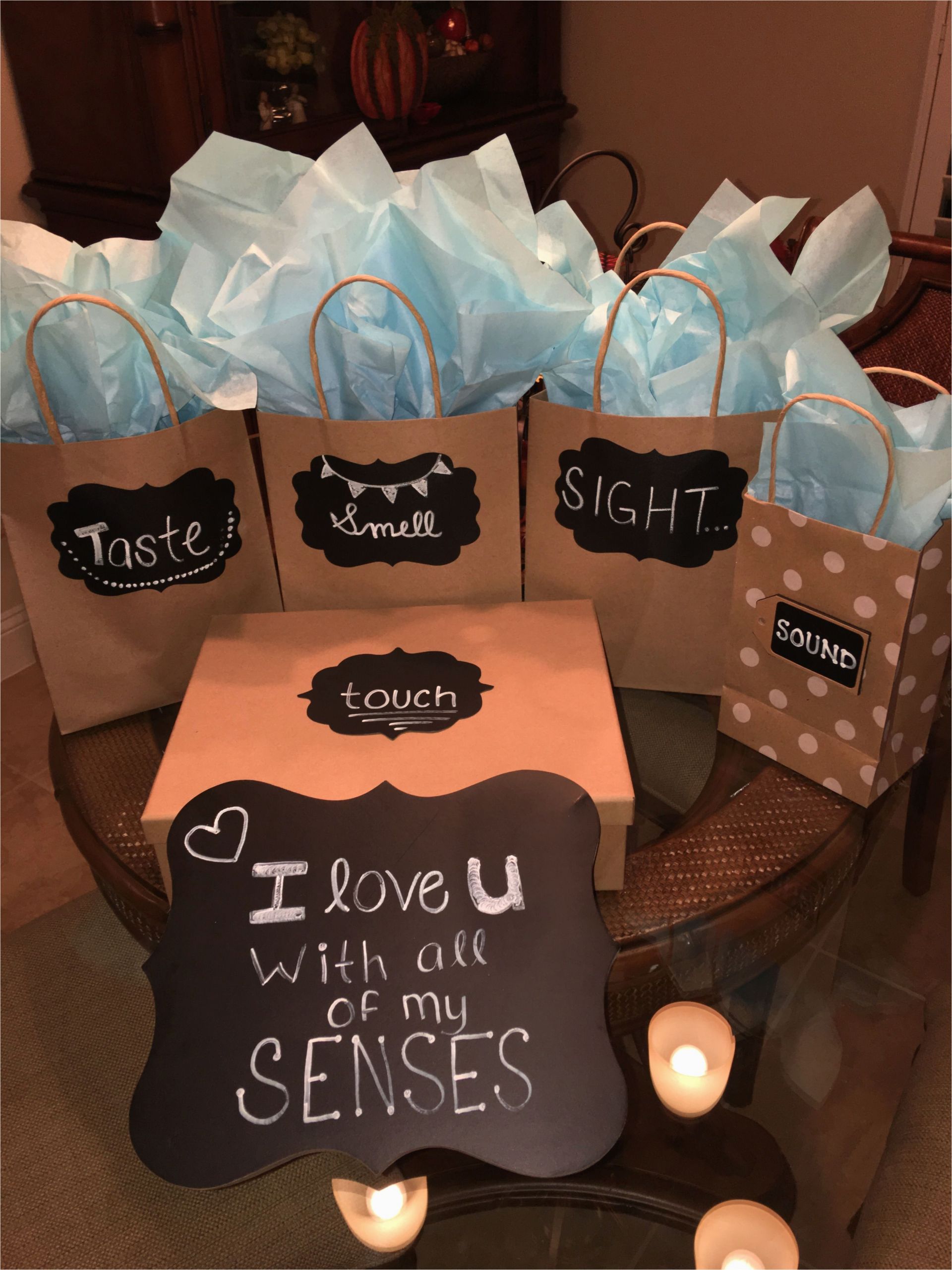 Birthday Gift Ideas for Boyfriend Pictures I Love You with All Of My Senses My Version for My