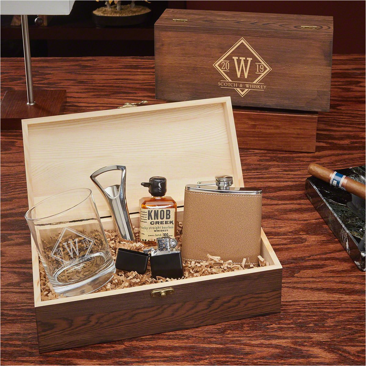 Birthday Gift Ideas for Redneck Boyfriend Drake Personalized All the Vices Whiskey Gift Box Set