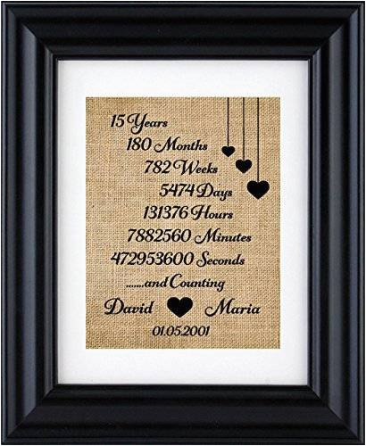 Birthday Gifts for Him 15th Amazon Com 15th Anniversary Gifts Personalized