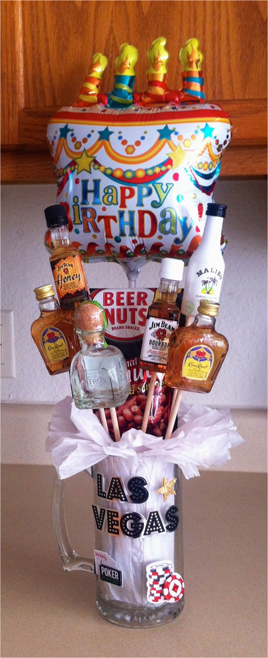 Birthday Gifts for Him In Store Alcohol Bouquet that I Made for My Husbands Cousin for His