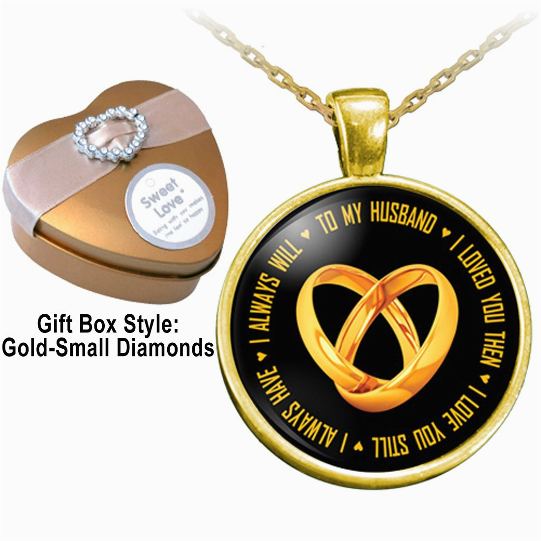 Birthday Gifts for Husband Jewelry to My Husband I Love You Necklace with A Heart Shaped Gift