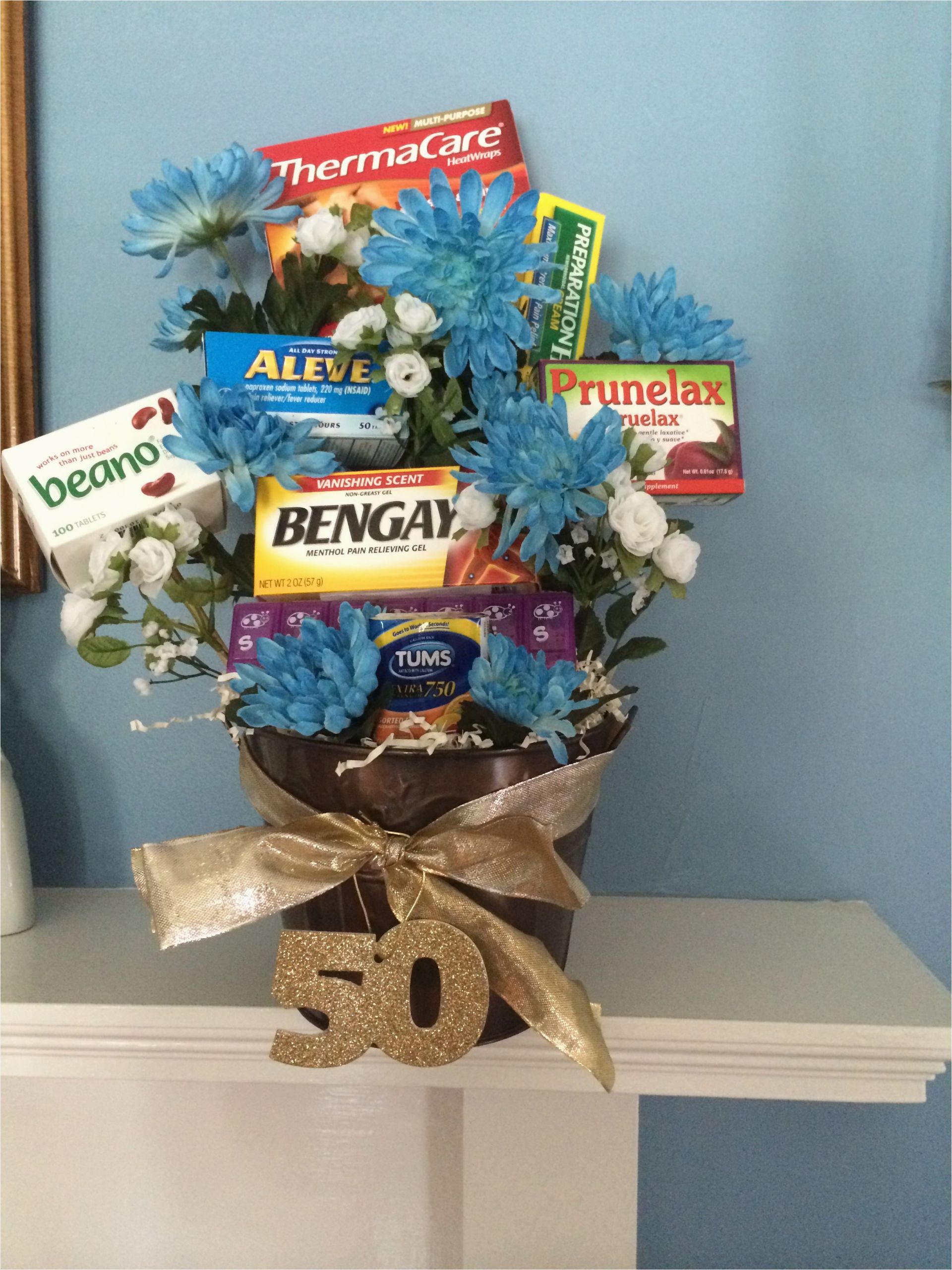 Funny Birthday Gifts for Him Diy Over the Hill Gag Gift Basket Great for A 50th Birthday