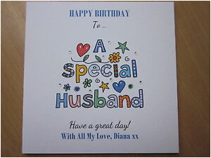Handmade Birthday Gifts for Husband Personalised Handmade Birthday Card Husband 40th 50th