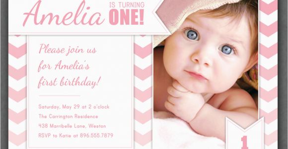 1 Year Old Birthday Invitation Card Sample Free One Year Old Birthday Invitations Template Free