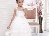 10 Year Old Birthday Dresses Girls Flower Girl Dress for Wedding Party Pearl Decorated