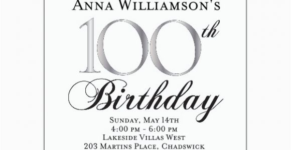 100 Birthday Invitation Wording 100th Birthday Invitation Wording First Birthday Invitations