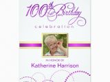 100 Birthday Invitation Wording 100th Birthday Party Invitations with Monogram Zazzle