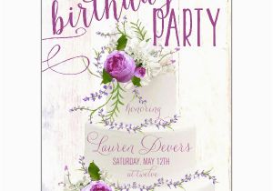 100 Birthday Invitation Wording Floral Bouquet Cake 100th Birthday Invitations Paperstyle