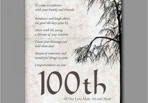 100 Year Old Birthday Card 100th Birthday 100 Years Old Birthday Gift Gift From 100