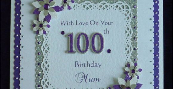 100th Birthday Card Ideas 100th Birthday Card Mum Nan Dad Grandad Etc All Colours