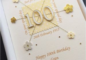 100th Birthday Card Ideas Personalised 100th Birthday Card for Mum Grandma Nanny Nan