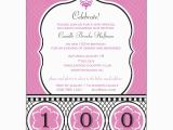 100th Birthday Invitation Wording Celebrate Her Century 100th Birthday Invitations Paperstyle
