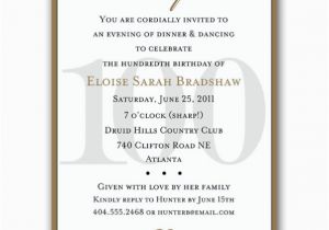 100th Birthday Invitation Wording Classic 100th Birthday Gold Surprise Invitations Paperstyle