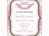 100th Birthday Invitation Wording French Boutique 100th Birthday Invitations Paperstyle