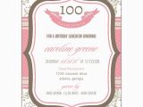 100th Birthday Invitation Wording French Boutique 100th Birthday Invitations Paperstyle