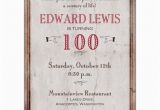 100th Birthday Invitation Wording Old World 100th Birthday Invitations Paperstyle