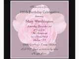 100th Birthday Invitations Ideas 100th Birthday Party Invitation Rose for 100th Zazzle