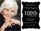 100th Birthday Invitations Ideas Elegant Black Frame 100th Birthday Invitation 100th