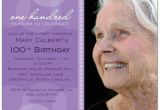 100th Birthday Invitations Ideas Lavender Circle Photo 100th Birthday Invitations Paperstyle