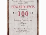 100th Birthday Invitations Ideas Old World 100th Birthday Invitations Paperstyle