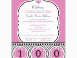 100th Birthday Party Invitation Wording Celebrate Her Century 100th Birthday Invitations Paperstyle