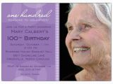100th Birthday Party Invitation Wording Lavender Circle Photo 100th Birthday Invitations Paperstyle