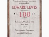100th Birthday Party Invitation Wording Old World 100th Birthday Invitations Paperstyle