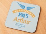 100th Birthday Presents for Him Personalised 100th Birthday Est Coaster forever Bespoke