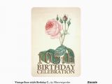 105th Birthday Card Vintage Rose 105th Birthday Celebration Custom 13 Cm X 18