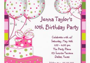 10th Birthday Invitation Quotes 10th Birthday Party Invitation Wording Cimvitation