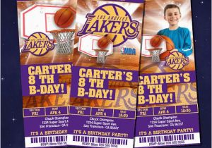 12 Los Angeles Lakers Birthday Ticket Invitations Invitations 17 Best Images About Basketball Tickets Invitation On