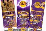 12 Los Angeles Lakers Birthday Ticket Invitations Invitations 17 Best Images About Lakers Party On Pinterest