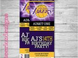 12 Los Angeles Lakers Birthday Ticket Invitations Invitations 25 Best Ideas About Basketball Tickets On Pinterest