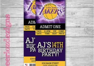 12 Los Angeles Lakers Birthday Ticket Invitations Invitations 25 Best Ideas About Basketball Tickets On Pinterest