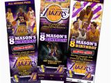 12 Los Angeles Lakers Birthday Ticket Invitations Invitations La Lakers Birthday Party Invitation Ticket Custom Card Los