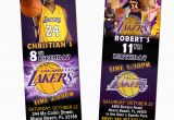 12 Los Angeles Lakers Birthday Ticket Invitations Invitations Los Angeles La Lakers Ticket Birthday Party Invitations