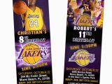 12 Los Angeles Lakers Birthday Ticket Invitations Invitations Los Angeles La Lakers Ticket Birthday Party Invitations