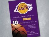 12 Los Angeles Lakers Birthday Ticket Invitations Invitations Los Angeles Lakers Digital Birthday Invitation by Meghansview